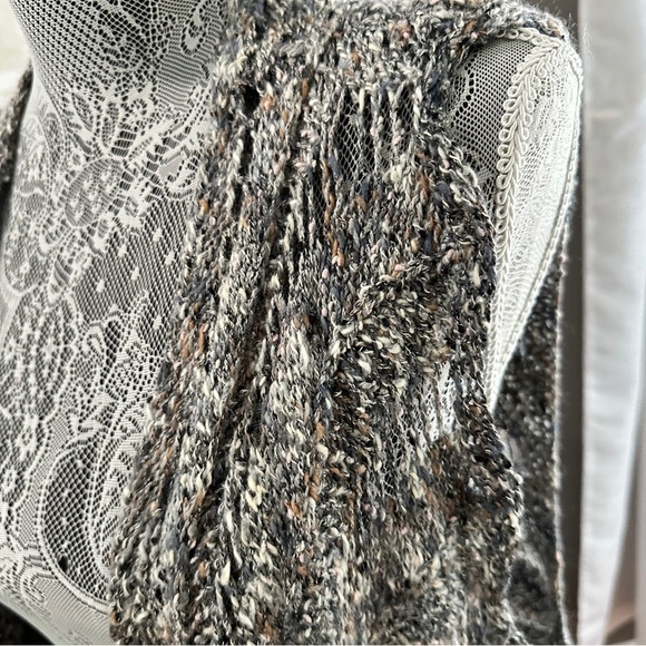 Chunky Knit Open Front Sweater Vest Cardigan – Neutral Gray Multi - Picture 4 of 15